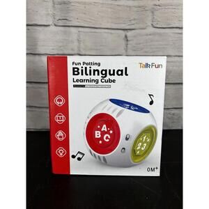 Talk Fun Bilingual Learning Cube. NEW IN BOX. Age 0-2. Eng/Span Lights, Sounds